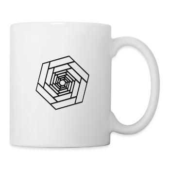 Hexagon infinite Design - Tasse - Weiß - Rechts