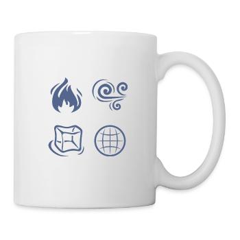 Vent, feu, terre et eau - Mug blanc - blanc - Droite