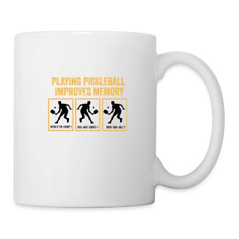 jouer au pickleball améliore la mémoire - Mug blanc - blanc - Droite