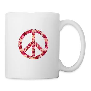 Friedenszeichen Rosen - Tasse - Weiß - Rechts
