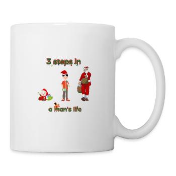 3 steps in a man's life - Christmas - Mug - white - Right
