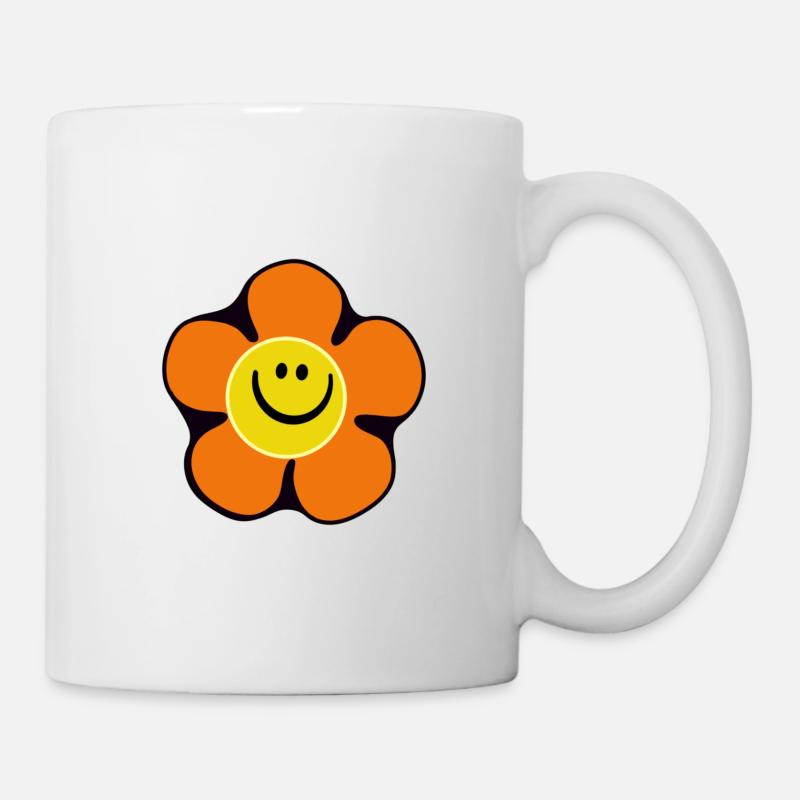 Lachende Blume - Tasse - Weiß