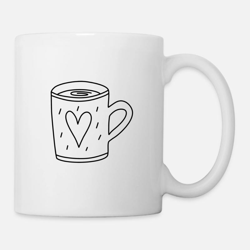 Une tasse avec amour - Mug blanc - blanc