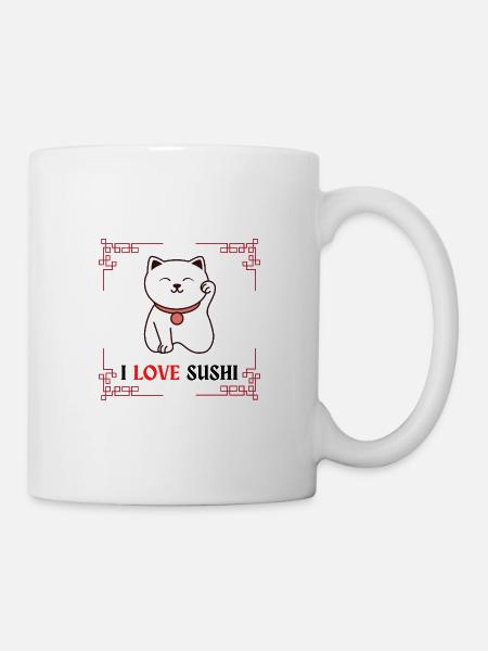 I LOVE SUSHI - Tasse - Weiß