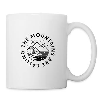 the mountains are calling - Tasse - Weiß - Rechts