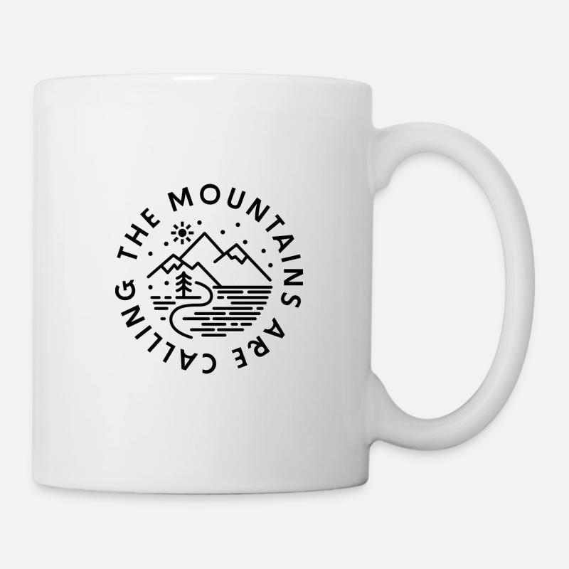 the mountains are calling - Tasse - Weiß