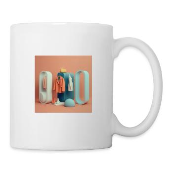 Beau motif de robe de forme minimaliste - Mug blanc - blanc - Droite