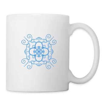 Mandala style - Blue - Mug - white - Right