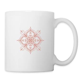 Mandala style - orange - Mug - white - Right