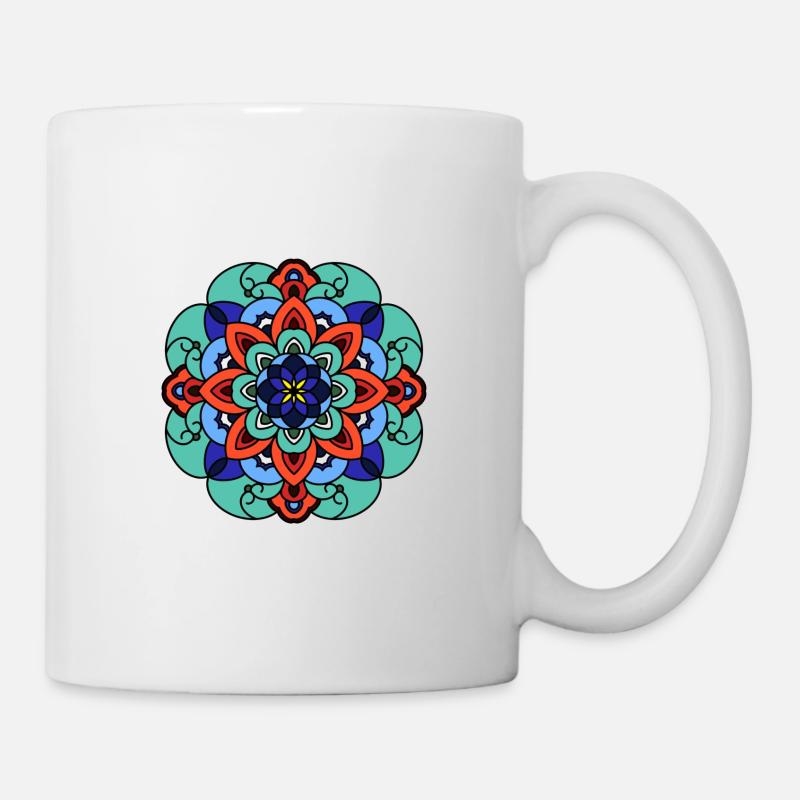 mandala traditionnel de style coréen - Mug blanc - blanc