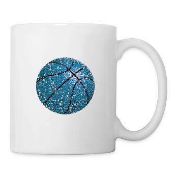 Niedliches Polka Dot Basketball Spieler T-Shirt - Funny - Tasse - Weiß - Rechts