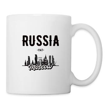 Moskau Russland Skyline Geschenk - Tasse - Weiß - Rechts