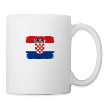 Drapeau de la Croatie Adriatique Zagreb Drapeau croate - Mug blanc - blanc - Droite