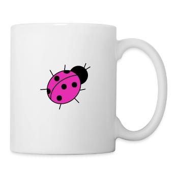 Marienkäfer Pink - Tasse - Weiß - Rechts