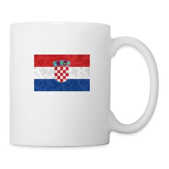 Kroatien Flagge Adria Zagreb Kroatische Fahne - Tasse - Weiß - Rechts