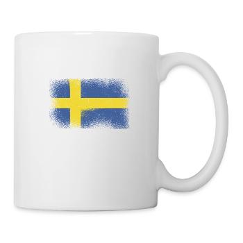 Schweden Flagge Skandinavien Schwedische Fahne - Tasse - Weiß - Rechts