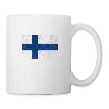 Finnland Flagge Suomi Finnische Fahne Used Look - Tasse - Weiß - Rechts