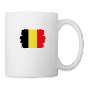 Belgium Flag Vintage Belgian Flag Used Look - Mug - white - Right