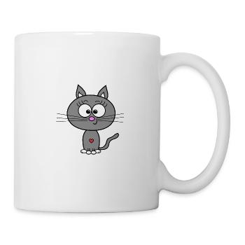 Gris chat - Mug blanc - blanc - Droite