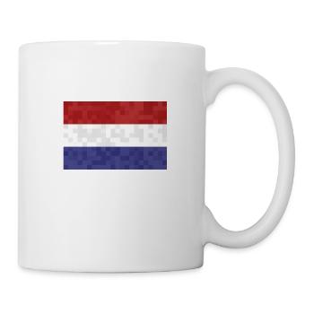 Niederlande Flagge Holland Niederländische Fahne - Tasse - Weiß - Rechts