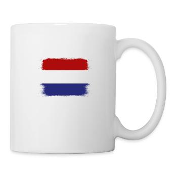 Niederlande Flagge Holland Niederländische Fahne - Tasse - Weiß - Rechts
