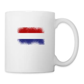 Drapeau des Pays-Bas Hollande Drapeau néerlandais - Mug blanc - blanc - Droite