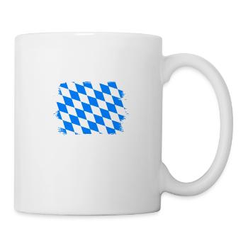 Drapeau de la Bavière Utilisé Look Drapeau Bavarois Vintage - Mug blanc - blanc - Droite