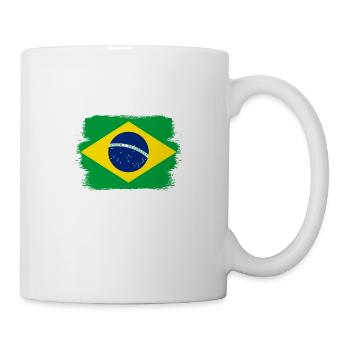 Brazil flag Brazilian flag South America - Mug - white - Right