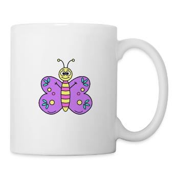Papillon Violet - Mug blanc - blanc - Droite