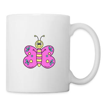 Papillon Rose - Mug blanc - blanc - Droite