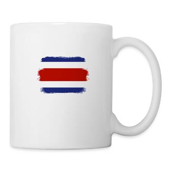 Costa Rica Flag Used Look Flag Vintage Home - Mug - white - Right