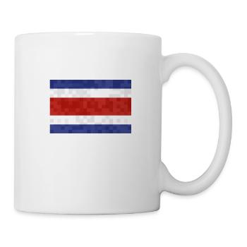 Costa Rica Flag Used Look Flag Vintage Home - Mug - white - Right