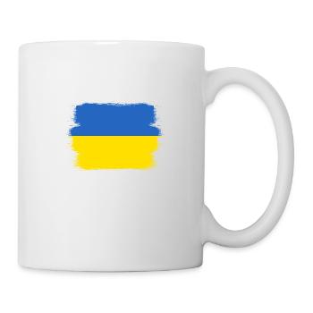Ukraine Flag Vintage Ukrainian Flag Used Look - Mug - white - Right