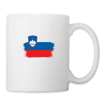 Slowenien Flagge Balkan Slowenische Fahne Vintage - Tasse - Weiß - Rechts