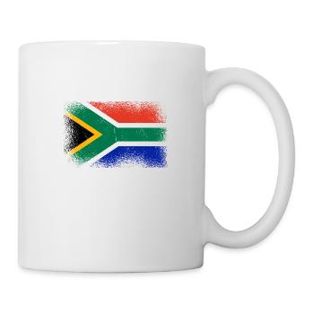 Drapeau de l’Afrique du Sud Drapeau sud-africain - Mug blanc - blanc - Droite