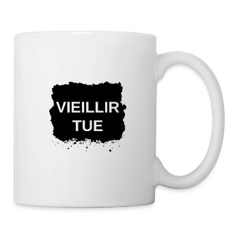 vieillir tue black - Mug blanc - blanc - Droite