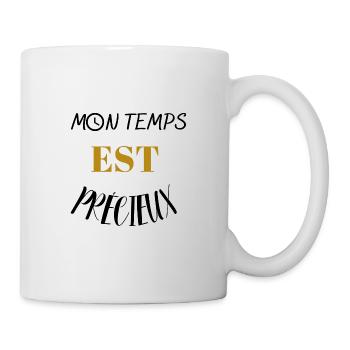 mon temps est precieux - Mug blanc - blanc - Droite