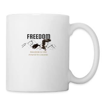 Grey Art Freedom Eagle Design - Mug - white - Right