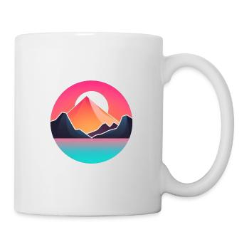 Mountain Landscape Geometric Art - Mug - white - Right
