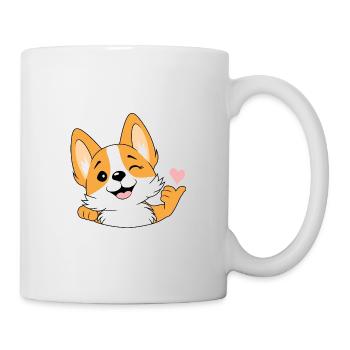 Bon clin d’œil corgi - Mug blanc - blanc - Droite