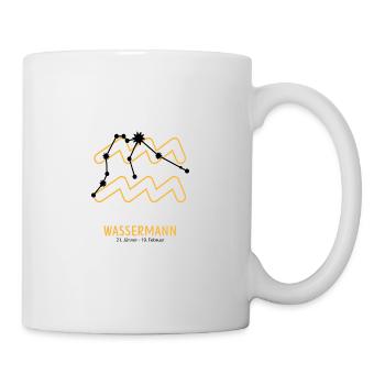 Sternzeichen Illustration Wassermann - Tasse - Weiß - Rechts