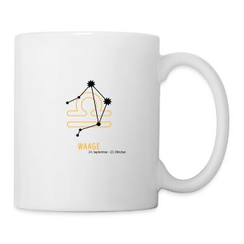 Sternzeichen Illustration Waage - Tasse - Weiß - Rechts