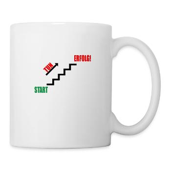 Treppe Erfolg durch Tun - Tasse - Weiß - Rechts