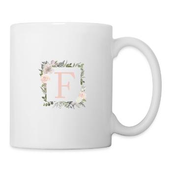F Monogramme Eucalyptus Boho - Mug blanc - blanc - Droite
