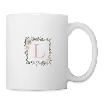L Monogram Eucalyptus Boho - Mug - white - Right