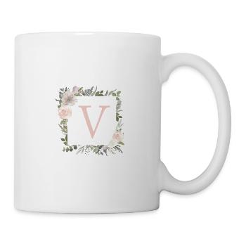 V Monogram Eucalyptus-Boho - Mug - white - Right