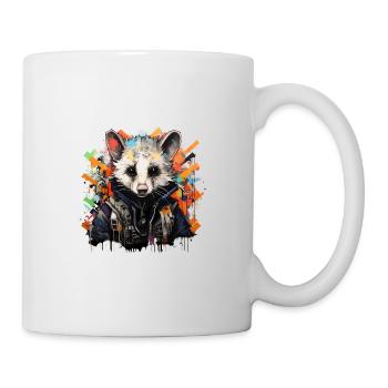Wildlife Graffiti: Opossum Urban Vibe - Mug - white - Right