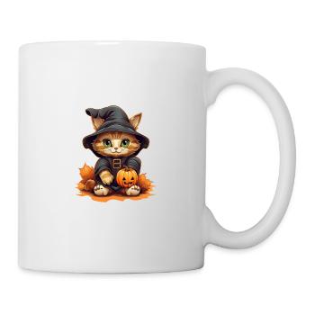Halloween Cat Cartoon - Mug - white - Right
