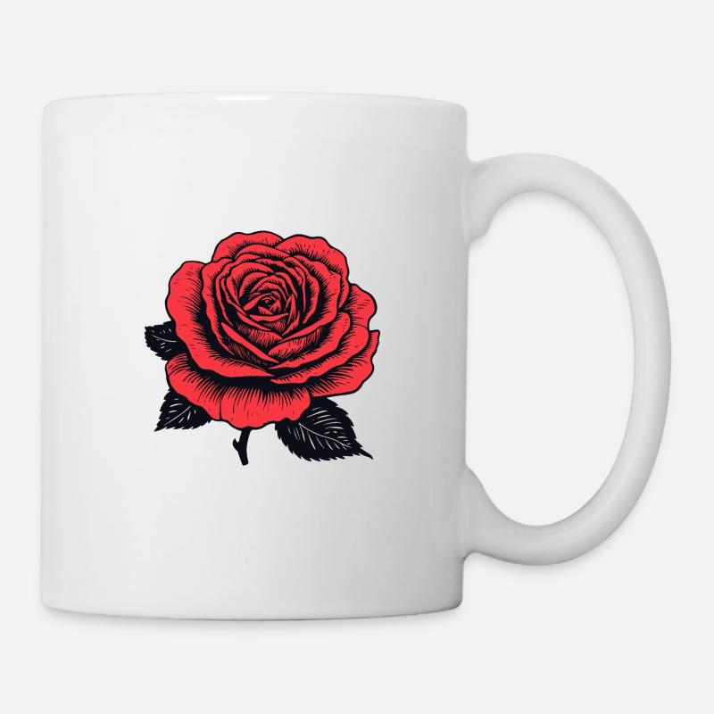 Elegant rose blossom - Mug - white