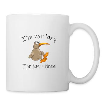 Kiwi bird I am not lazy I am just tired - Mug - white - Right